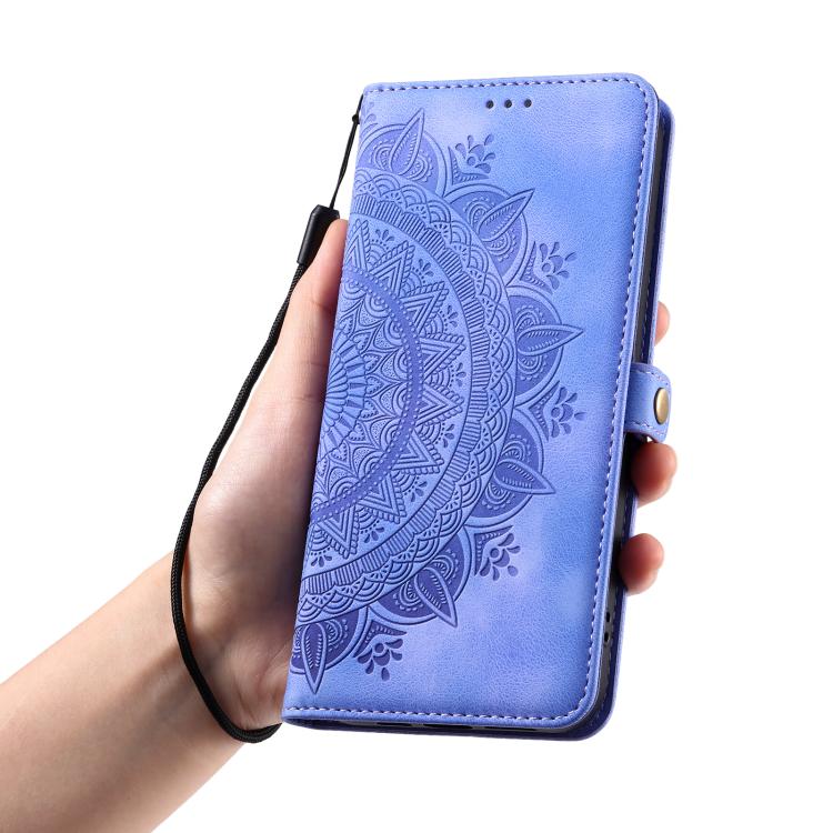 Funda de Piel con Relieve Totem para iPhone 16E (Morado)