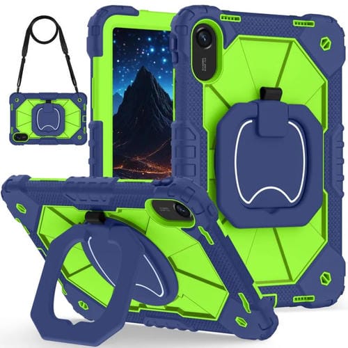 Funda híbrida de silicona con diseño de robot para Xiaomi Redmi Pad 2 11 2025 (azul marino, amarillo y verde)