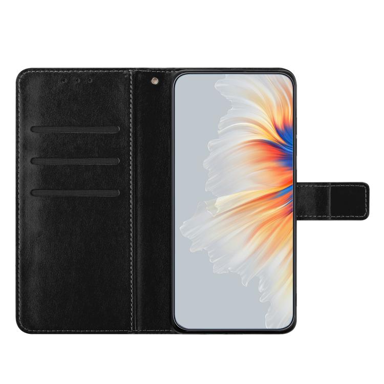 Funda de piel con relieve floral para Samsung Galaxy A07 5G (negra)