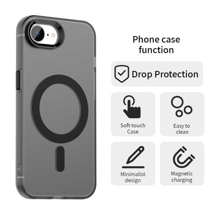 Funda híbrida TPU y PC Candy con Protección Magsafe para iPhone 16E (Negra)