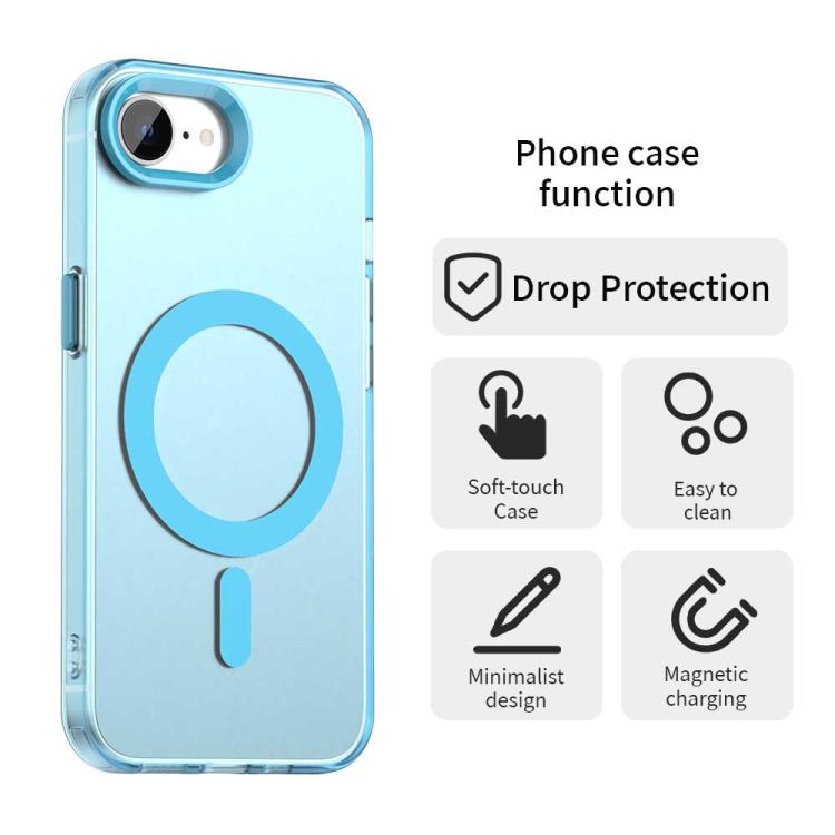 Funda Híbrida TPU y PC Candy con Protección Magsafe para iPhone 16E (Azul)