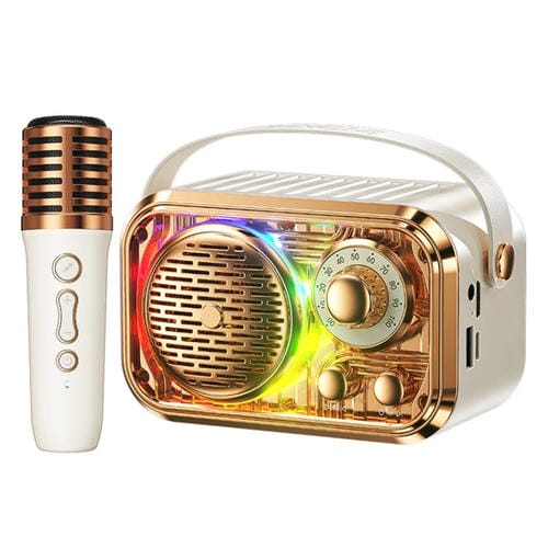 Altavoz Inalámbrico Bluetooth Wekome WD-03 Meytang Para Karaoke (Blanco)