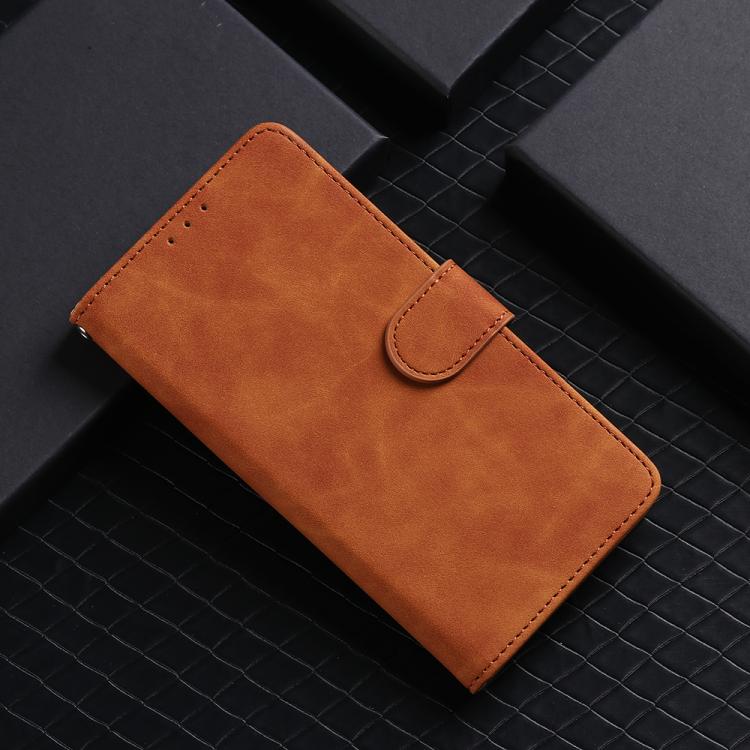 Funda de Cuero para iPhone 16E con Tapa Magnética y Tacto Agradable (Marrón)