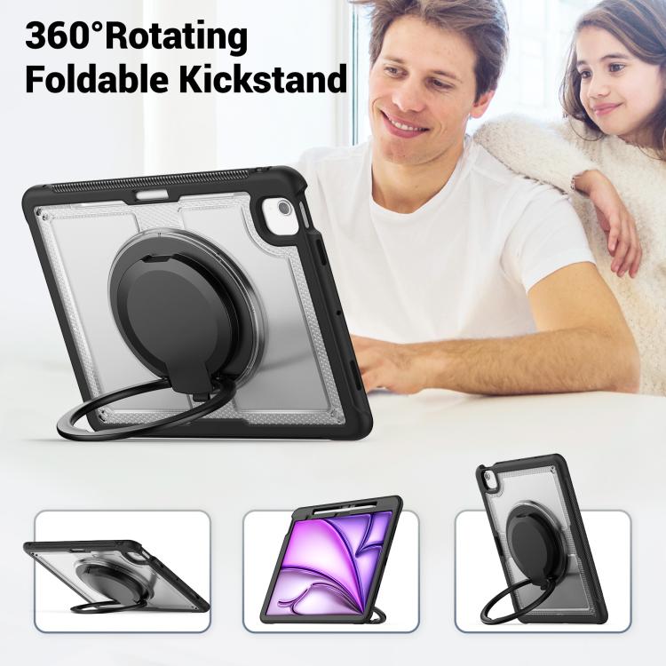 Funda Híbrida Honeycomb para iPad Air 13 con Asa y Correa (Transparente) (2025/2024)
