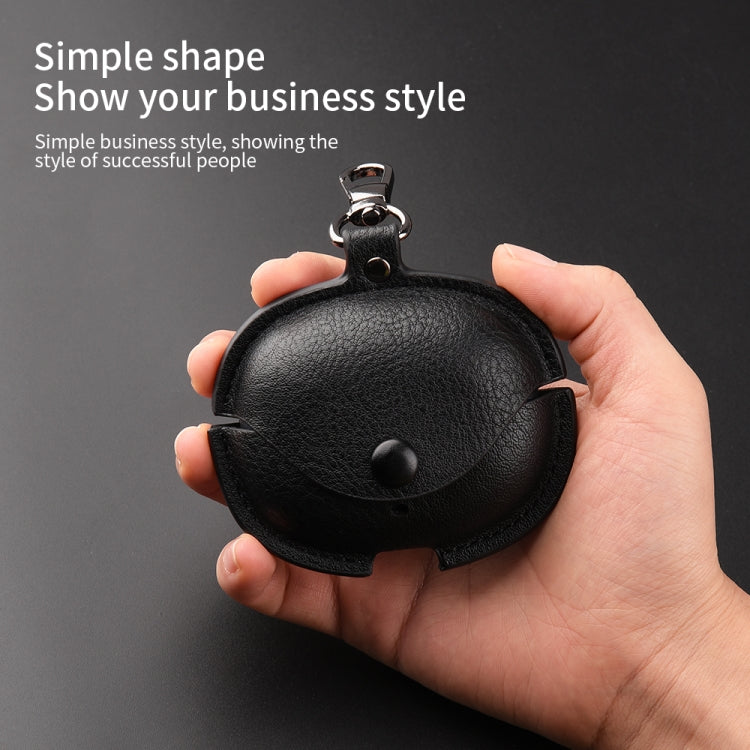 Funda Protectora de Cuero para Auriculares Realme Air 5 Pro con Gancho (Marrón Claro)