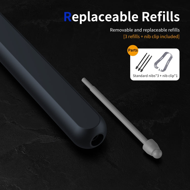 Lápiz Óptico Electromagnético con Ranura para Bolígrafo Samsung Galaxy Z Fold6/5/4/3 (Negro)