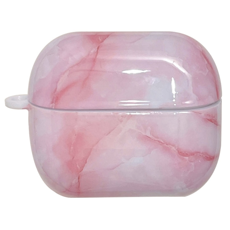 Funda Protectora para Auriculares Samsung Galaxy Buds3 Buds3 Pro Textura Mármol Brillante PC (Rosa y Blanco)
