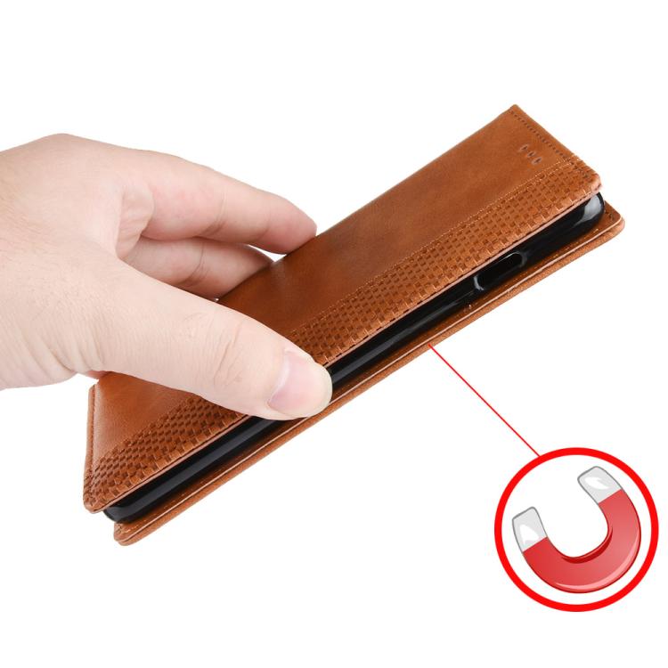 Funda de cuero con textura retro y hebilla magnética para Xiaomi Civi 5 Pro 5G (marrón)