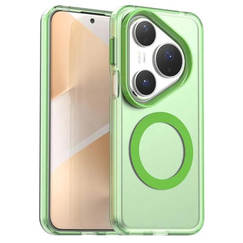 Funda híbrida de TPU y PC con Magsafe Candy para Huawei Pura 80 Pro (verde)
