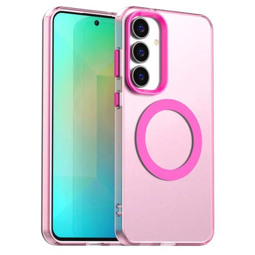 Funda híbrida de TPU y PC con Magsafe Candy para Samsung Galaxy S25 FE 5G (roja)