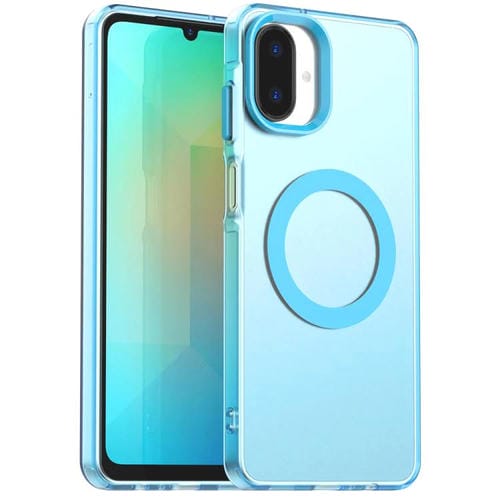 Funda híbrida de TPU y PC con Magsafe Candy para Samsung Galaxy A07 5G (azul)