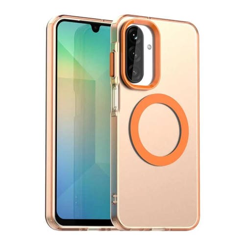 Funda híbrida de TPU y PC con Magsafe Candy para Samsung Galaxy A17 5G (naranja)