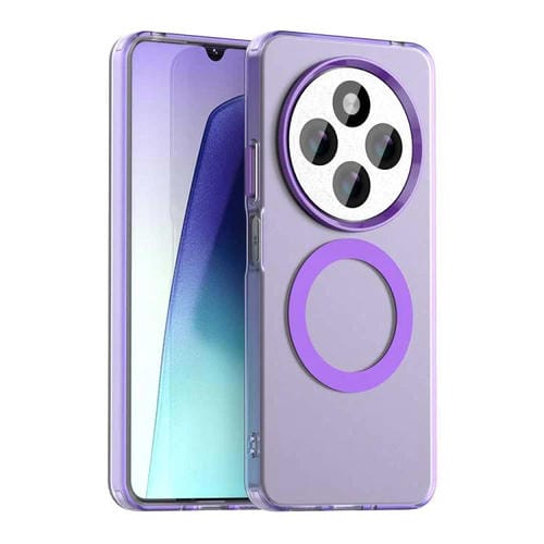 Funda Híbrida de TPU para PC con Protección Contra Caídas y Protección Contra Caídas Candy Magsafe para Redmi A3 Pro (Morada)