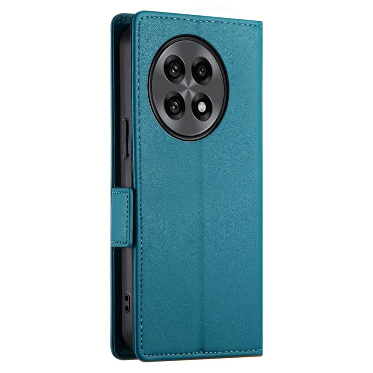 Funda de Cuero Esmerilado con Hebilla Lateral Magnética para OnePlus 13R / Ace 5 / Ace 5 Pro (Azul)