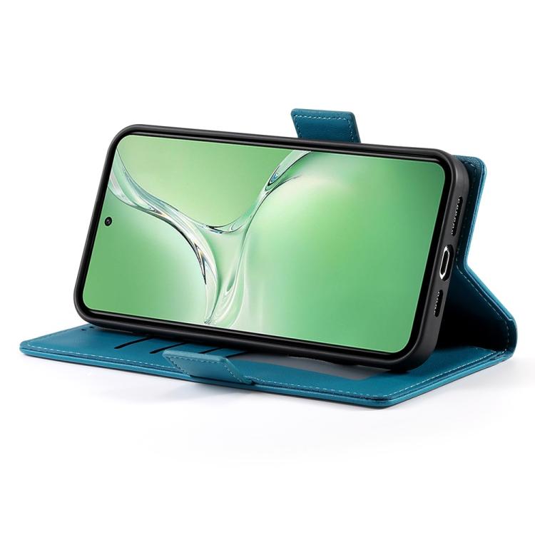 Funda de Cuero Esmerilado con Hebilla Lateral Magnética para OnePlus 13R / Ace 5 / Ace 5 Pro (Azul)