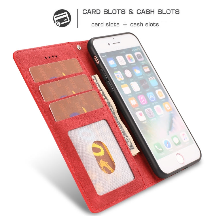 Funda de Piel de Becerro para iPhone 16E con Textura de Piel de Fantasía (Rojo)