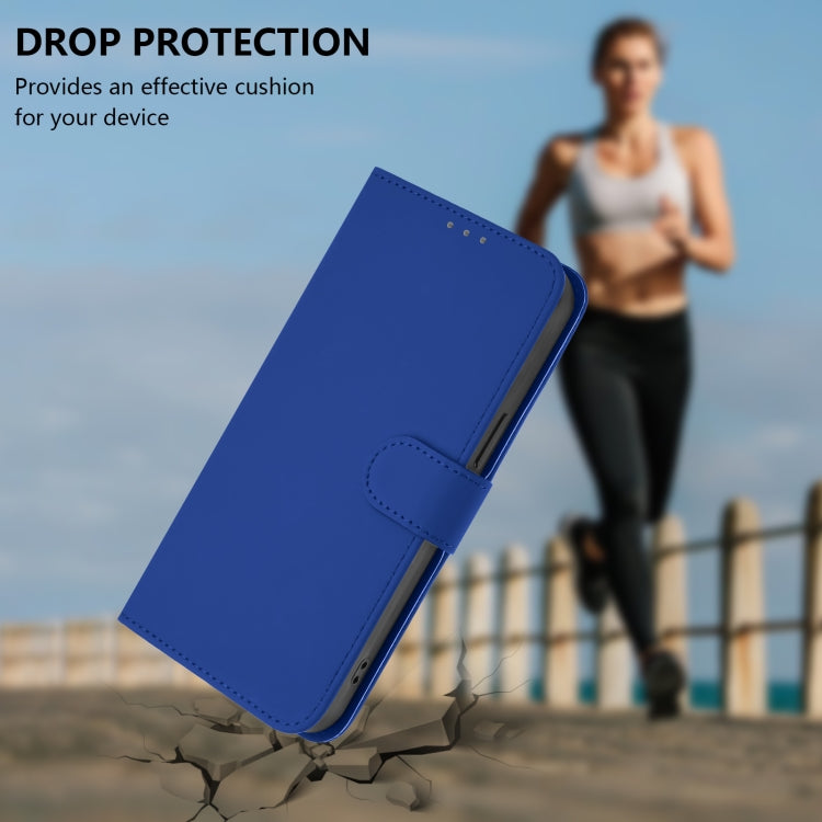 Funda de Cuero con Cordón para OnePlus 9 Skin Feel (Azul Oscuro)