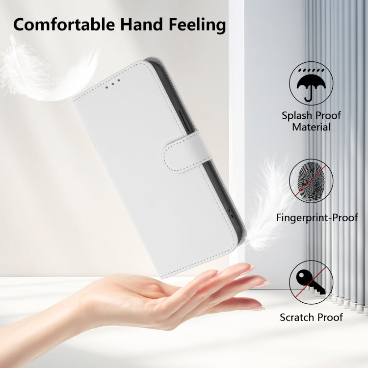 Funda de Cuero con Cordón para OnePlus 9 Pro Skin Feel (Blanco)