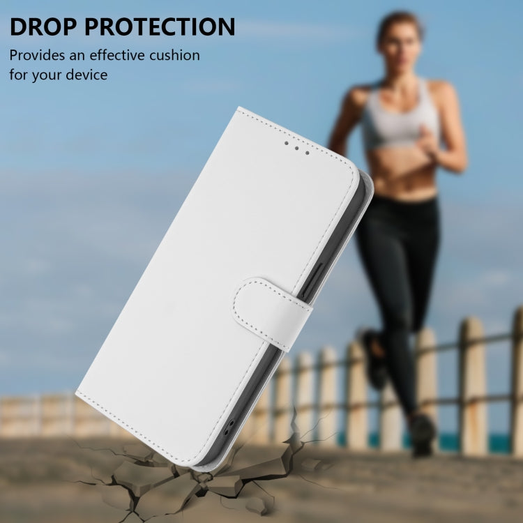 Funda de Cuero con Cordón para OnePlus 9 Pro Skin Feel (Blanco)