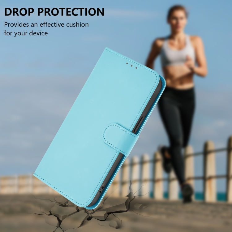 Funda de Cuero con Cordón para OnePlus 9 Pro Skin Feel (Azul Cielo)