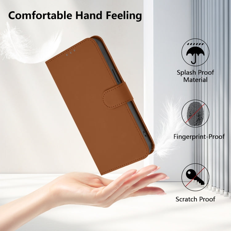 Funda de Cuero con Cordón para OnePlus Ace Pro 5G (Marrón)