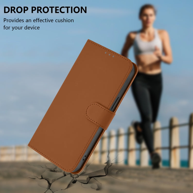 Funda de Cuero con Cordón para OnePlus Ace Pro 5G (Marrón)