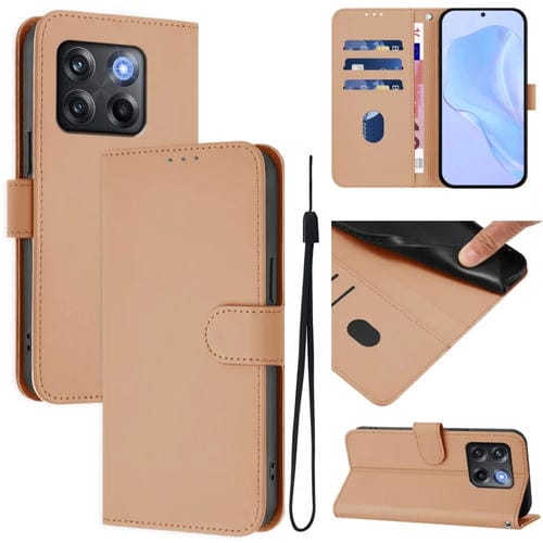 Funda de Cuero con Cordón para OnePlus Ace Pro 5G (Piel)