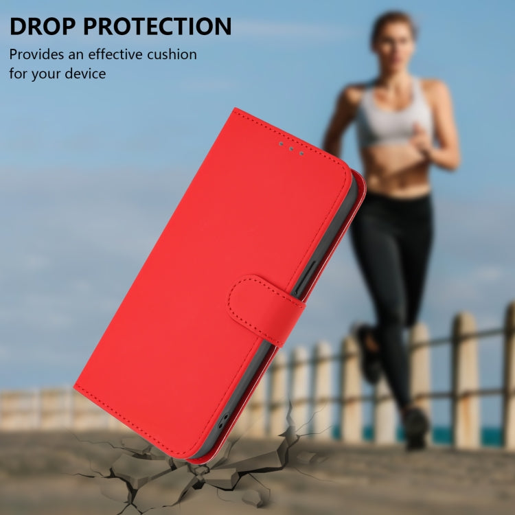 Funda de Cuero con Cordón para OnePlus 11R 5G con Tacto de Piel (Rojo)