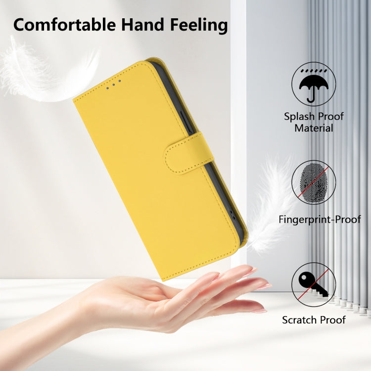 Funda de Cuero con Cordón para OnePlus 11R 5G con Tacto de Piel (Amarillo Limón)