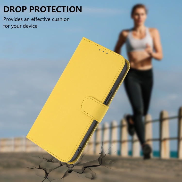 Funda de Cuero con Cordón para OnePlus 11R 5G con Tacto de Piel (Amarillo Limón)
