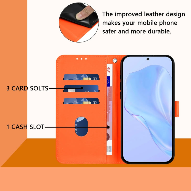 Funda de Piel Sintética con Cordón para OnePlus Nord 3/Ace 2V (Naranja)