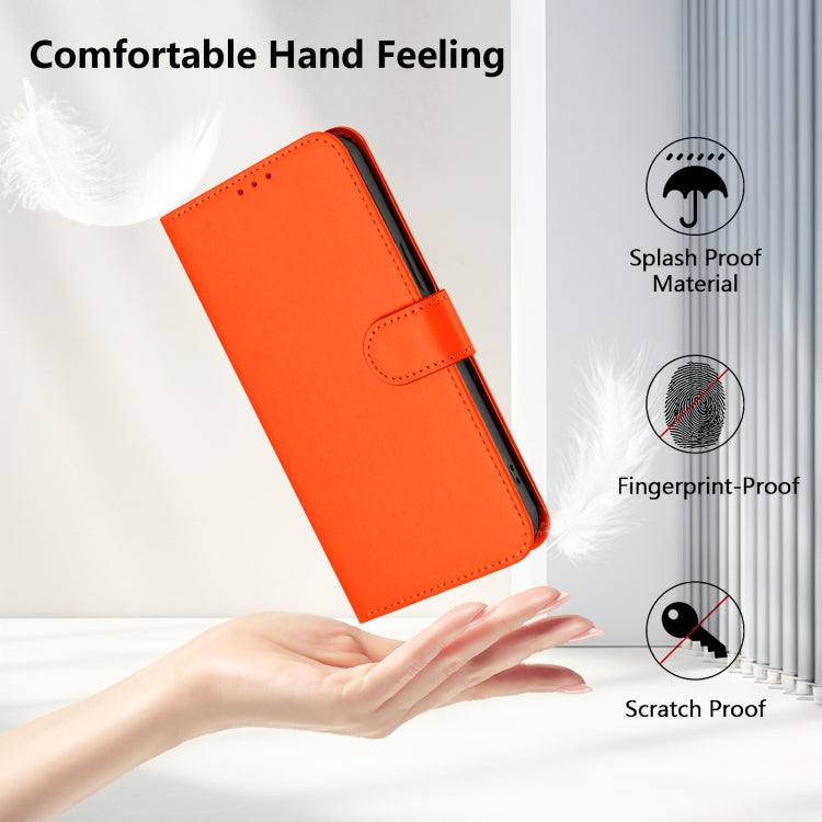 Funda de Piel Sintética con Cordón para OnePlus Nord 3/Ace 2V (Naranja)