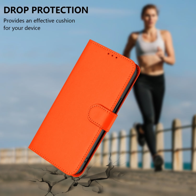 Funda de Piel Sintética con Cordón para OnePlus Nord 3/Ace 2V (Naranja)