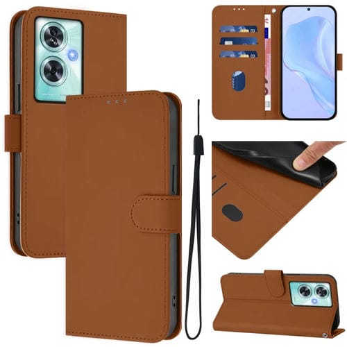 Funda de Cuero con Cordón OnePlus Nord N30 Se 5G Textura Piel (Marrón)