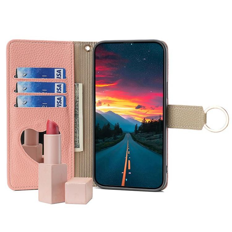 Funda de cuero con textura de lichi cruzada para Samsung Galaxy Xcover 7 Pro 5G (rosa)