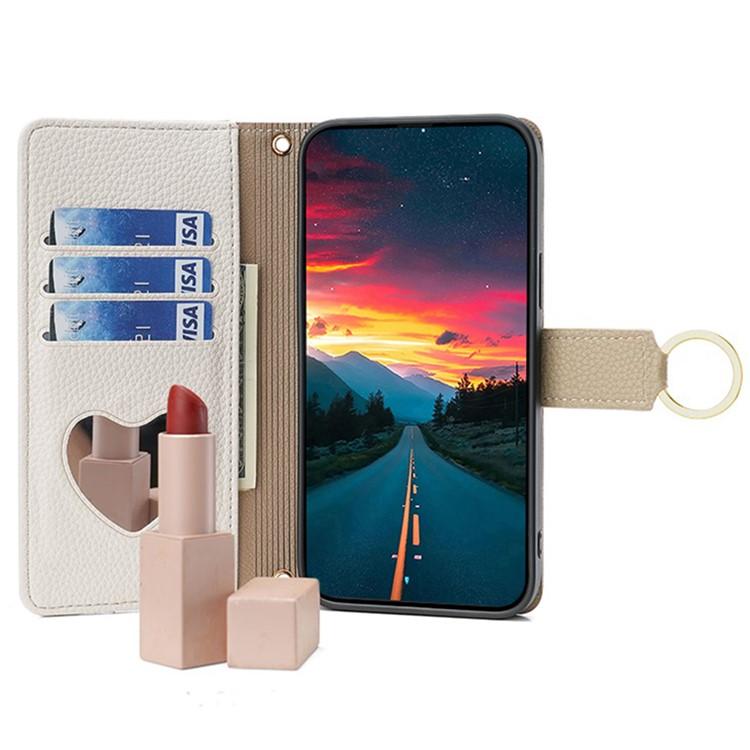 Funda de cuero con textura de lichi cruzada para Samsung Galaxy Xcover 7 Pro 5G (blanca)