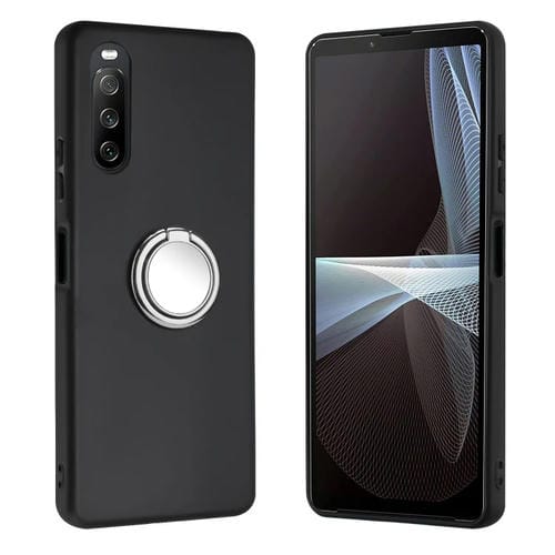 Funda TPU con Soporte de Anillo para Sony Xperia 5 IV (Plateada)