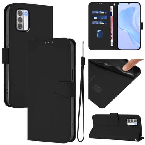 Funda de Piel Sintética con Cordón para Nokia G42/G310 (Negra)