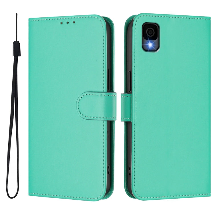 Funda de Piel Sintética con Cordón para Teléfono TCL 30Z T602Dl (Verde)