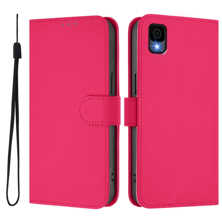 Funda de Piel Sintética con Cordón para Teléfono TCL 30Z T602Dl (Sólido)