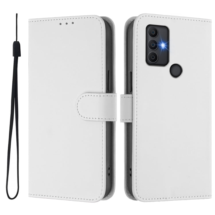 Funda de Piel Sintética para TCL 305/306/30 Se Al02 con Cordón (Blanco)