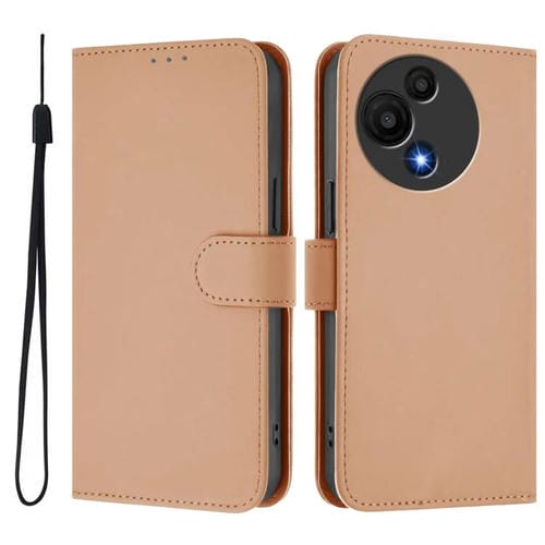 Funda de piel con cordón para TCL 605/60 SE (color piel)