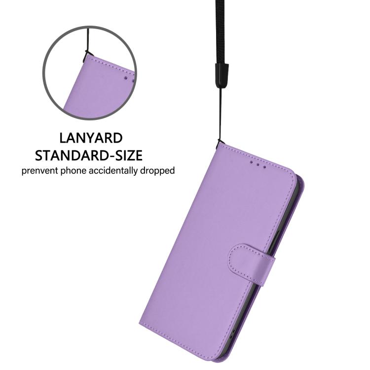 Funda de cuero con textura de piel y cordón para Infinix GT 30 Pro (morado lavanda)