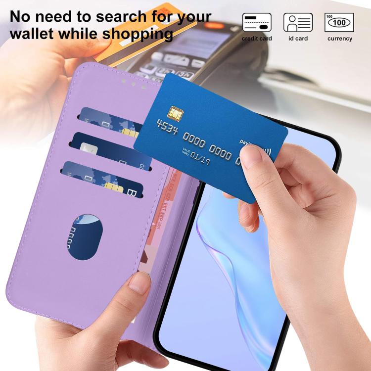 Funda de cuero con textura de piel y cordón para Infinix GT 30 Pro (morado lavanda)