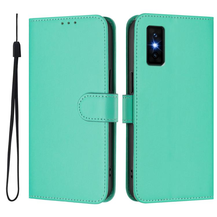 Funda de cuero con textura de piel y cordón para Infinix GT 30 Pro (verde)