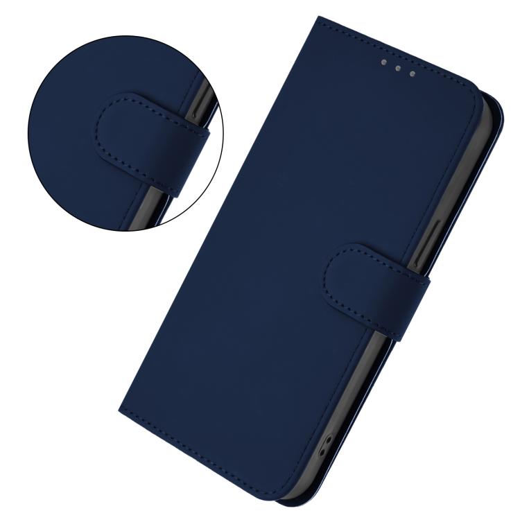 Funda de cuero con textura de piel y cordón para Infinix GT 30 Pro (azul marino)
