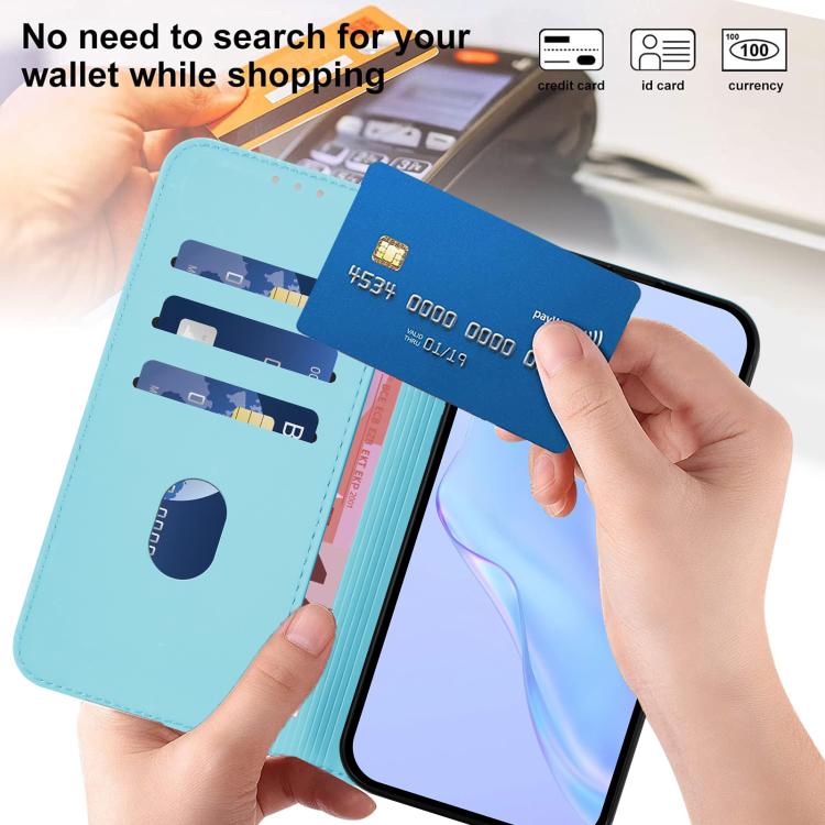 Funda de cuero con textura de piel y cordón para Infinix GT 30 Pro (azul cielo)