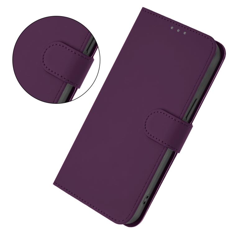 Funda de cuero con textura de piel y cordón para Infinix Smart 10 4G (violeta)