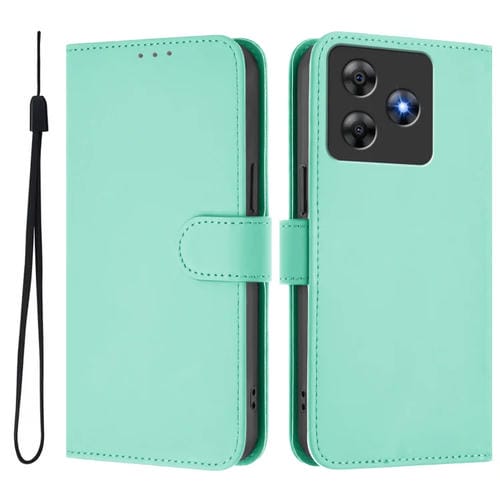 Funda de Piel Sintética con Cordón para Teléfono BlackView Wave 8C (Verde Menta)