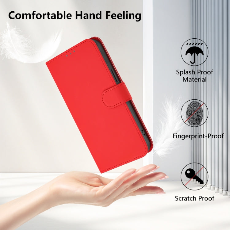 Funda de Piel Sintética con Cordón para Teléfono Oukitel C57S (Rojo)